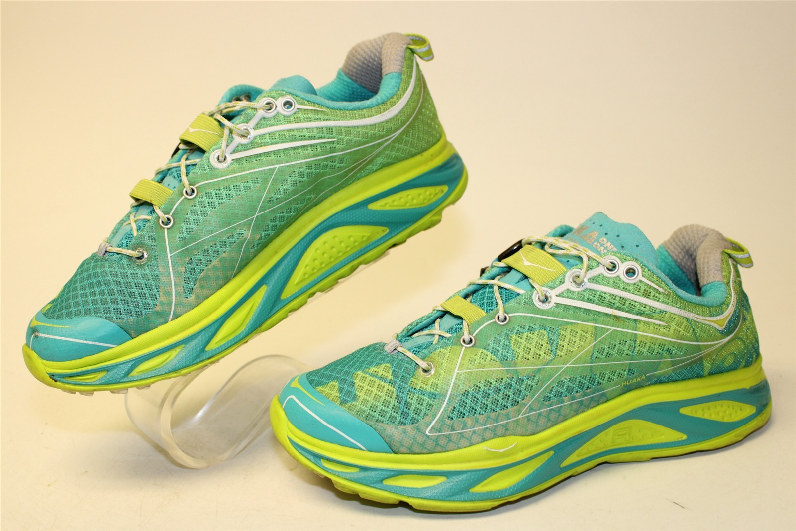 Hoka One One Huaka Textile Lace Up Running Womens Size 6 37 1/3 Shoes 20609 AAW