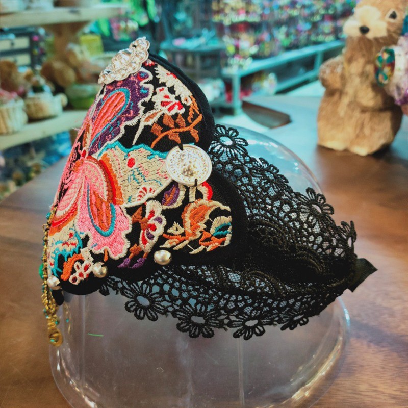 Ethnic Style Embroidery Headband Wide-Brimmed Dance Hair Accessories Props