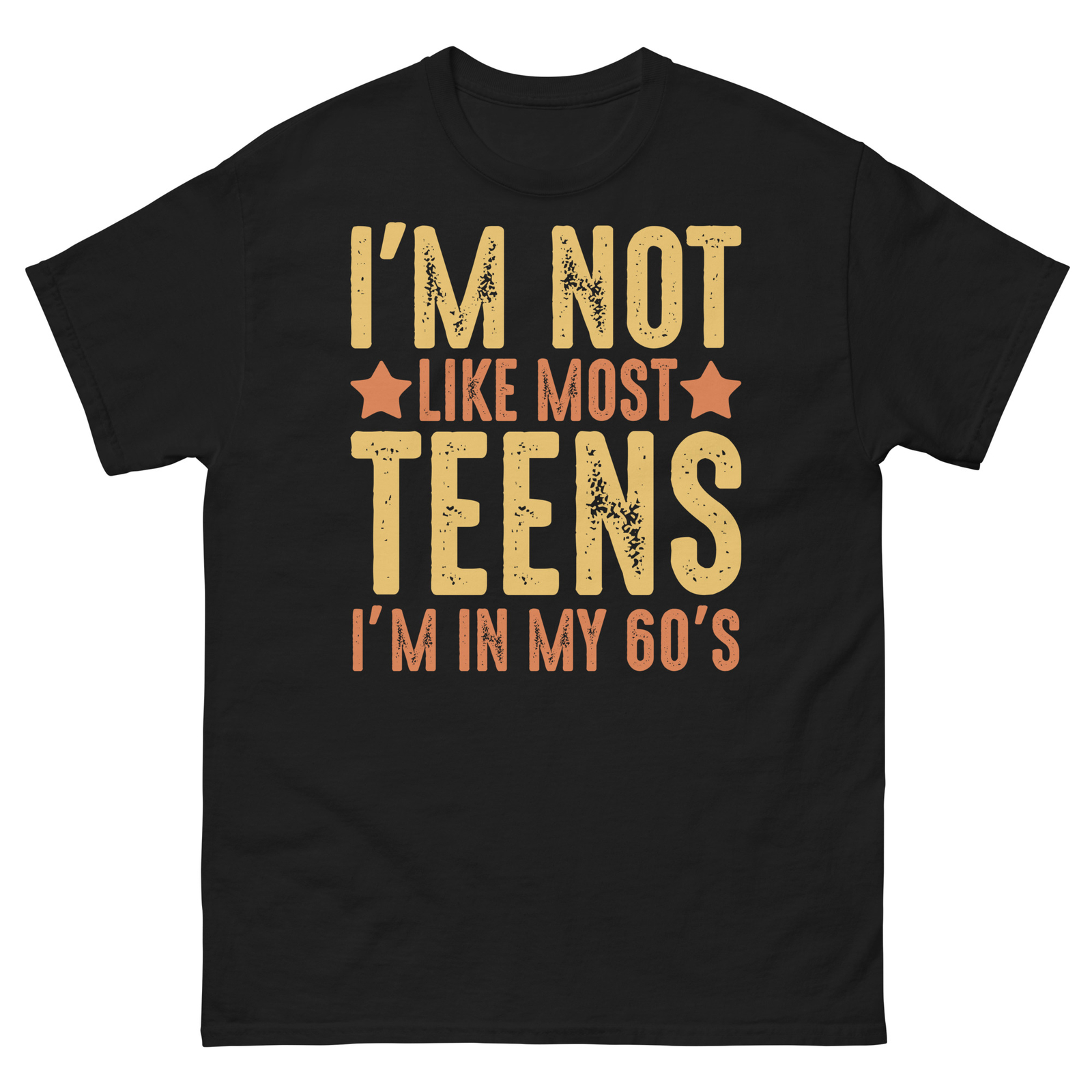 I’m Not Like Most Teens I’m in My 60’s Sarcastic Novelty Men’s Classic Tee