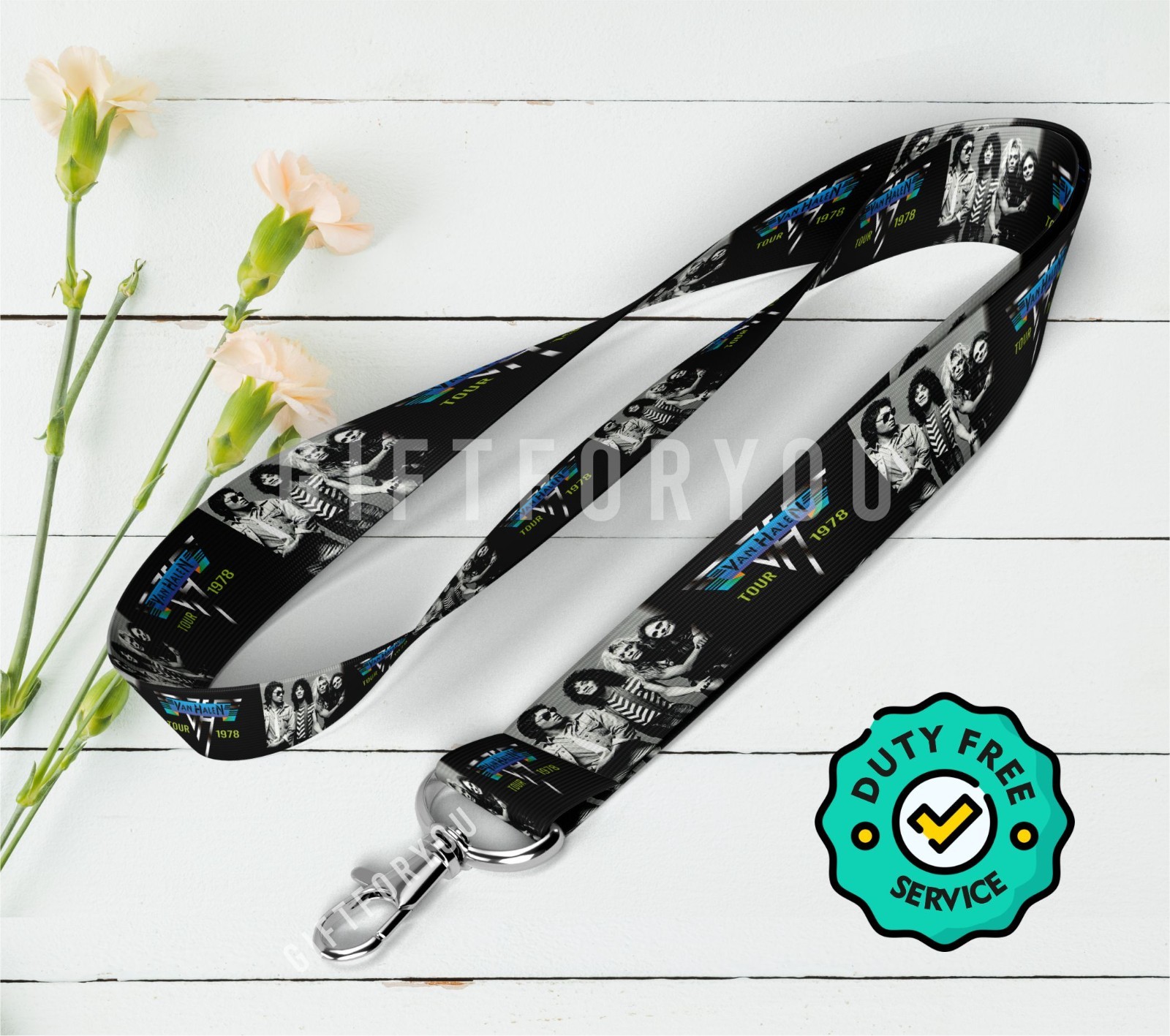 Van Halen Tour 1978 Lanyard | Van Halen T-Shirt | Van Halen Vinyl | VIP Lanyard