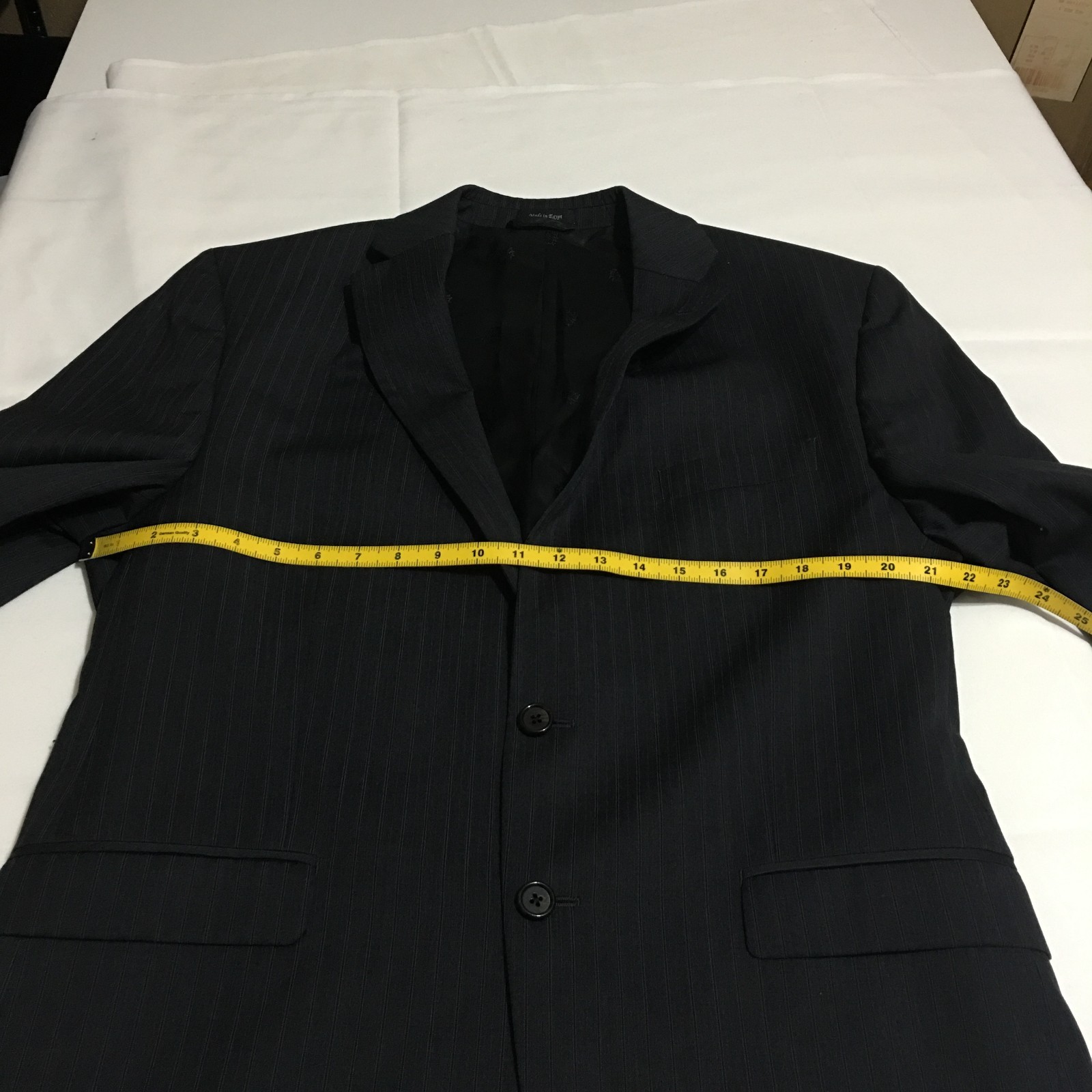 Lauren Ralph Lauren Wool 2pcs Suit Mens 44R Two Button Jacket Pants 36×29 Black