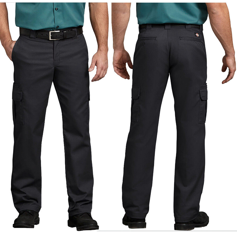 Dickies Mens Flex WP595 Regular Fit Straight Leg Work Uniform Pocket Cargo Pants