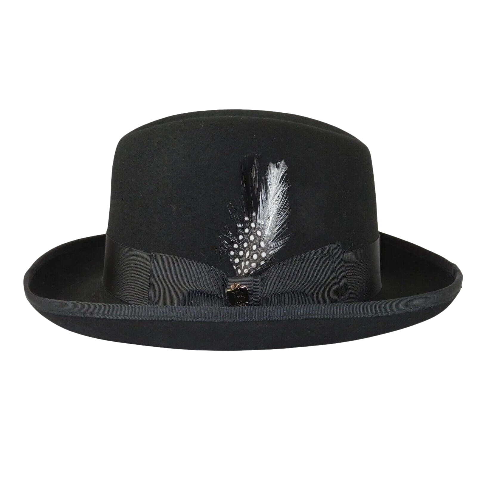 Men Bruno Capelo Dress Hat Australian Wool Homburg Godfather GF100 Black