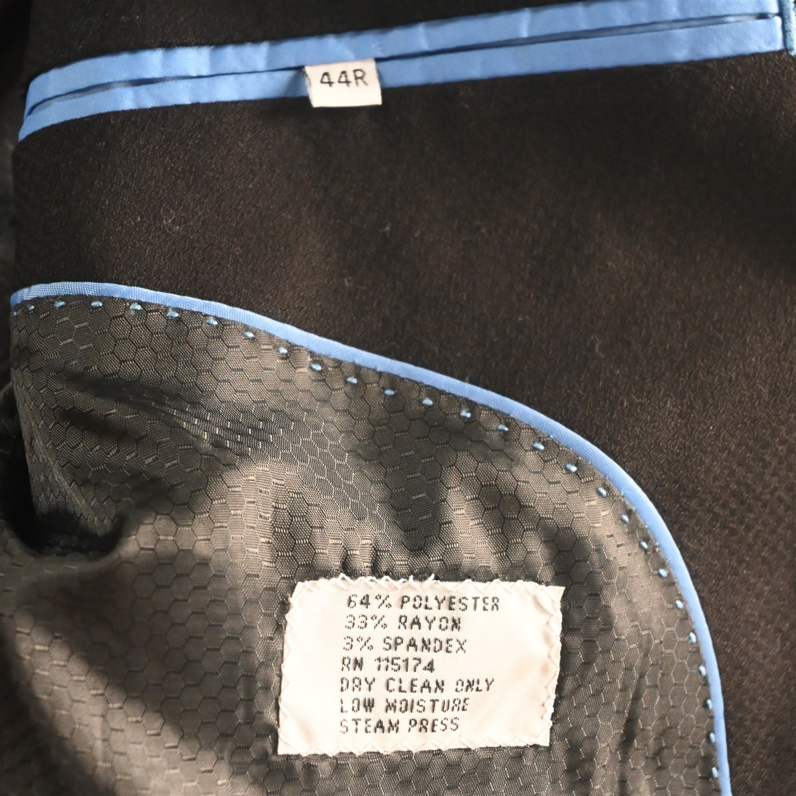 Lineage 44R 36×30 Black Honeycomb Stretc Mens Jacket Pants Suit
