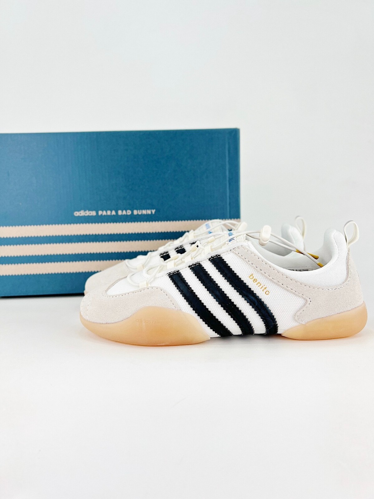 JQ 9229 Bad Bunny × adidas Ballerina Off White Core Black Gum