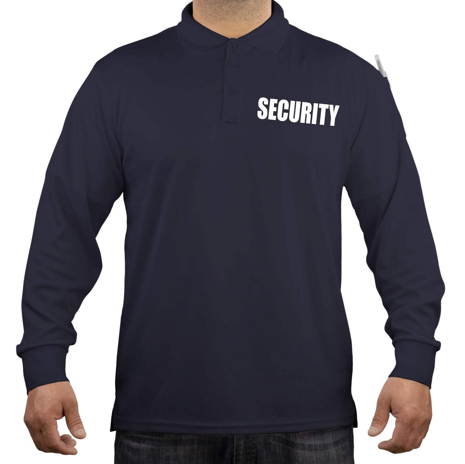 Performance Lightweight Breathable 100% Polyester Security Long Sleeve Polo Shir