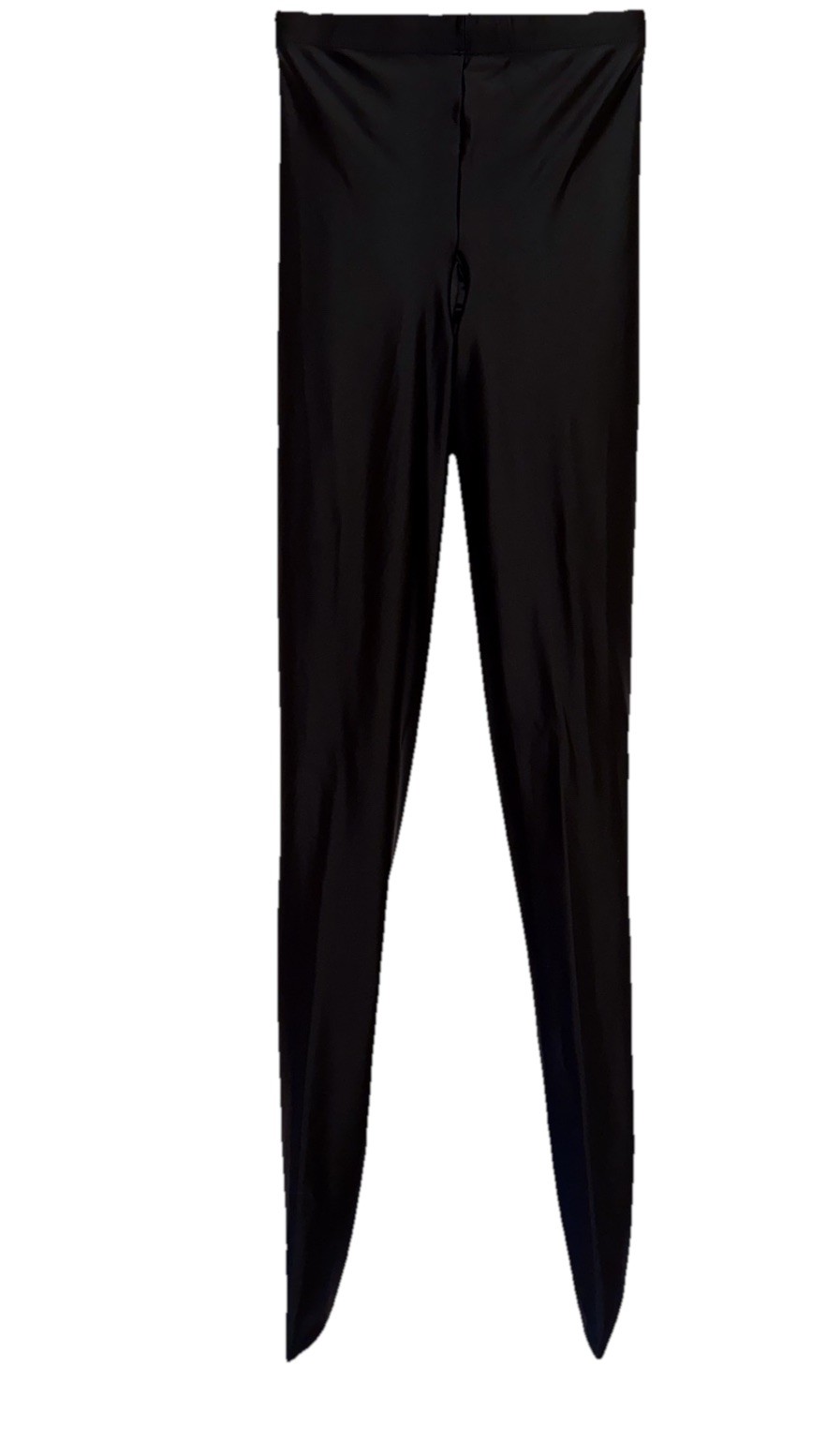 Sz Small Fashion Nova Womens Footed Black Leggings Inseam 27”-33” From Mexico