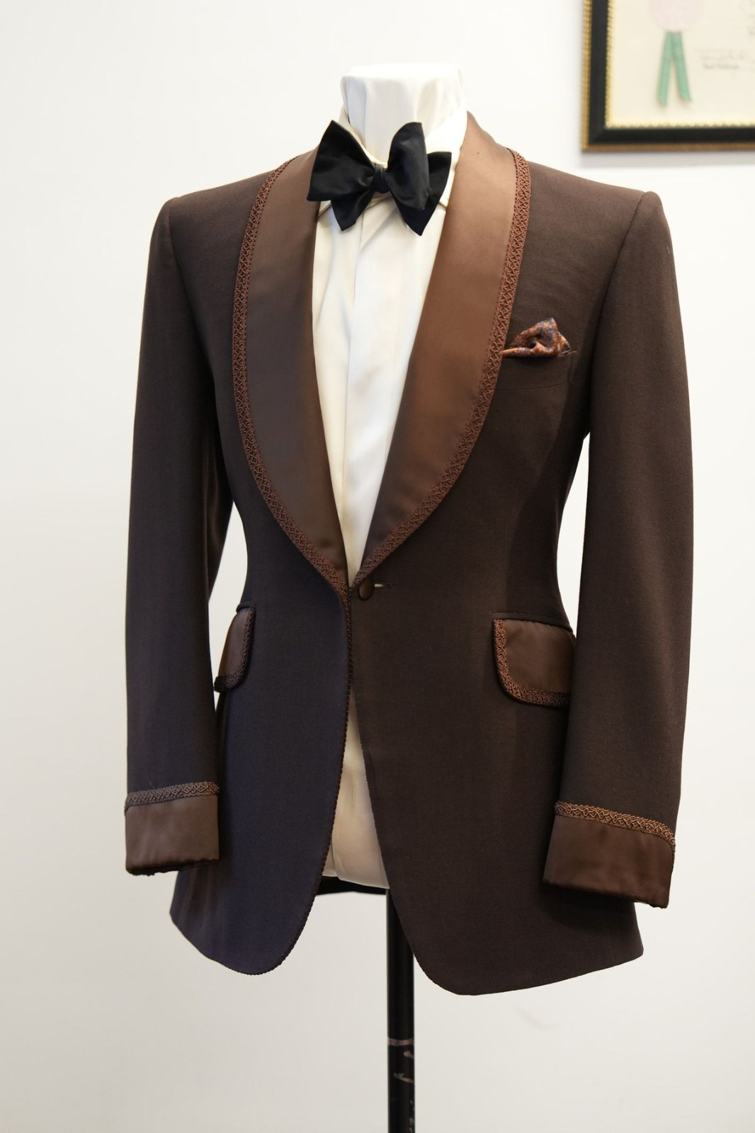 Brown Men’s Coat Shawl Lapel Prom Party Wear Dinner Evening Tuxedos Jacket