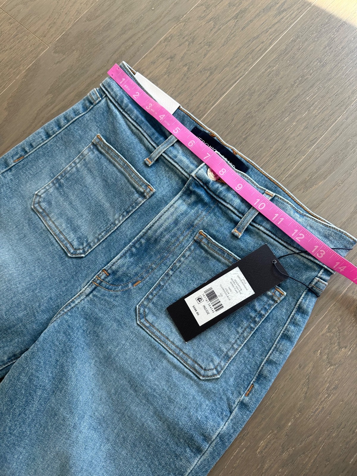 Veronica Beard BEVERLY Patch Pocket Skinny Flare Jeans Silverwood – With tags 27