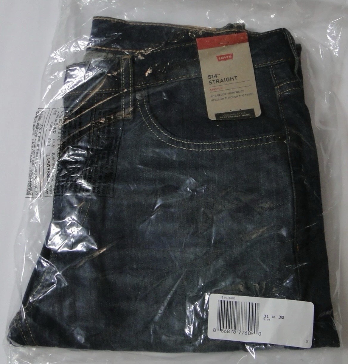 Levi’s Men’s 514 Straight – Stretch – Sits Below the Waist 31×30