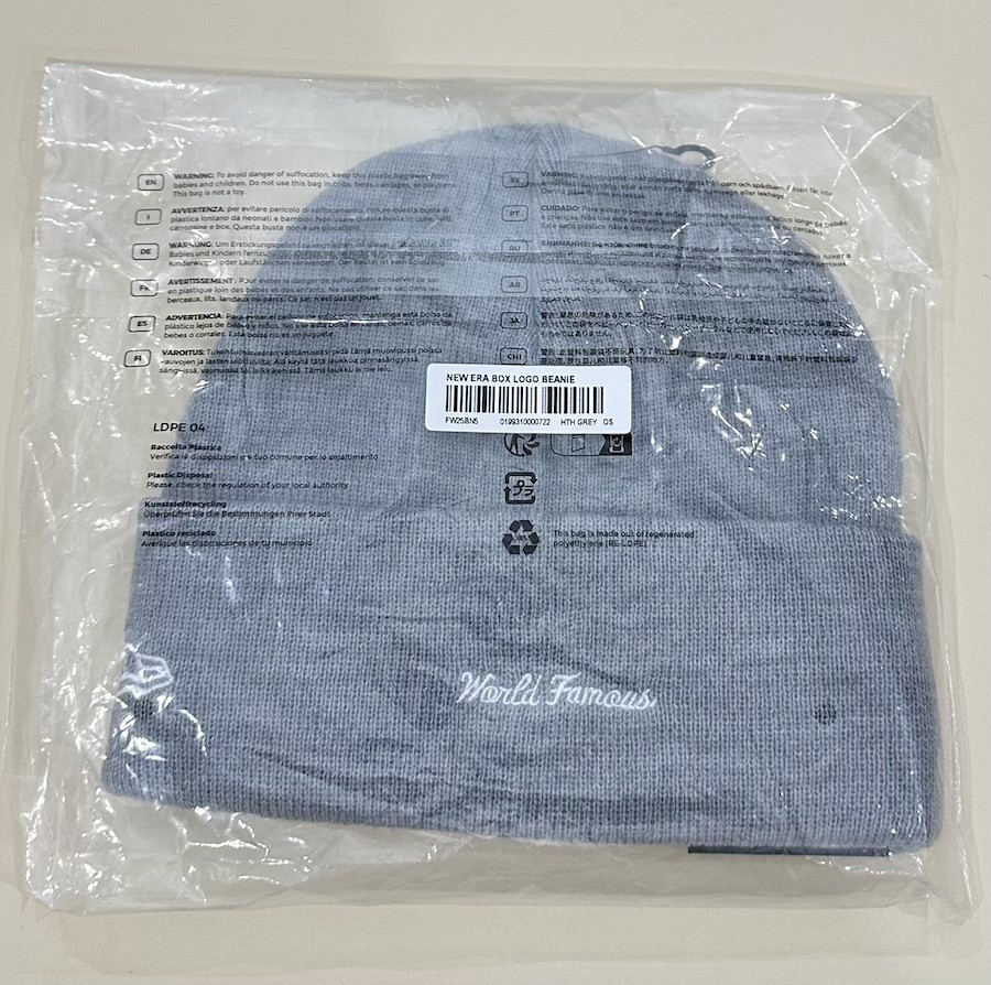 NEW IN BAG Supreme Box Logo Grey/Navy Blue Beanie FW25