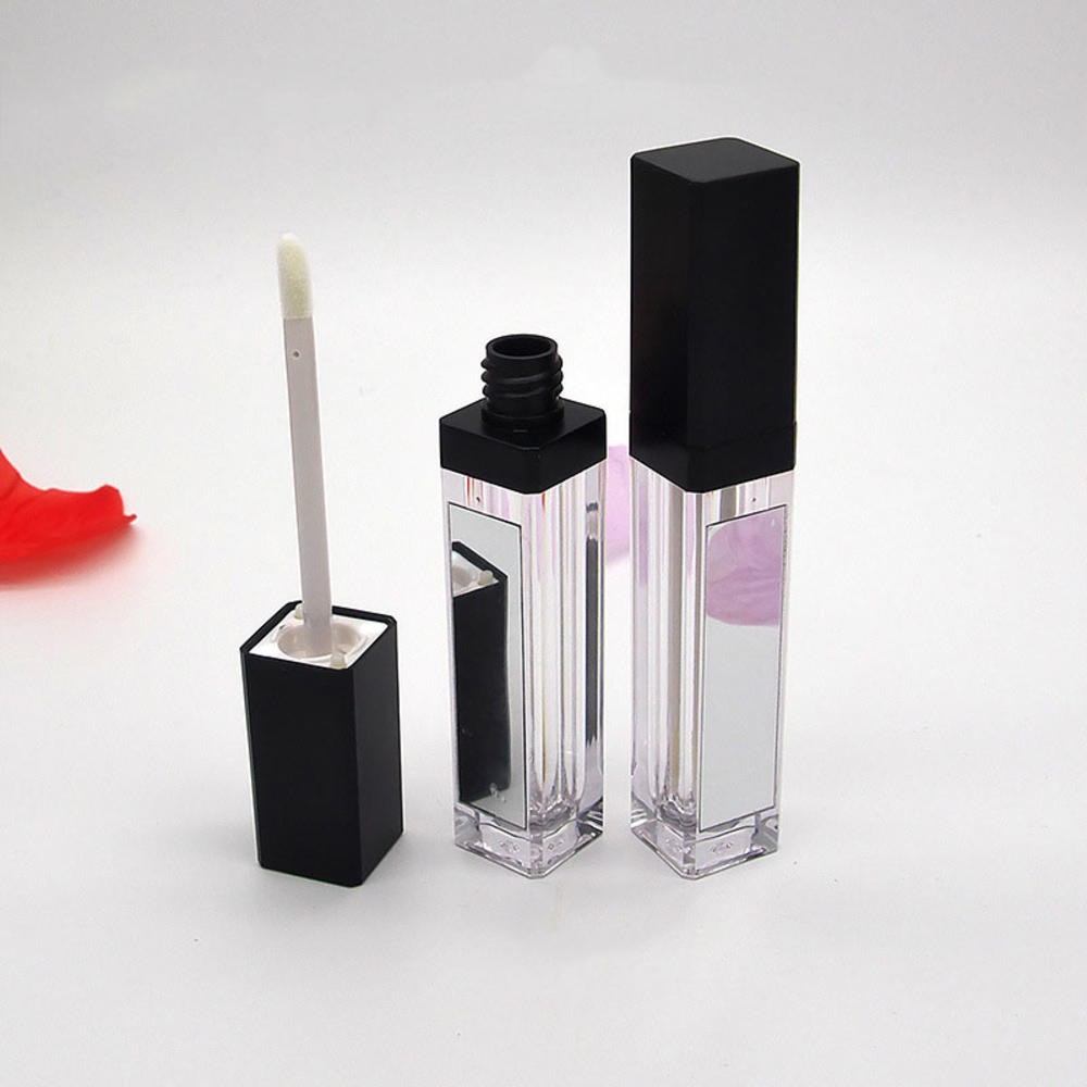 Lip Glaze Tube With Mirror Empty Tube Mirror With LED Light Lip Glaze Bottle Emp