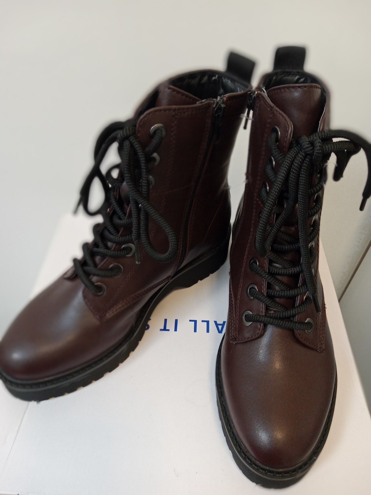 Call It Spring – Plateau Lace Up Combat Boot OXBLOOD / 8.5/ 100% Vegan leather