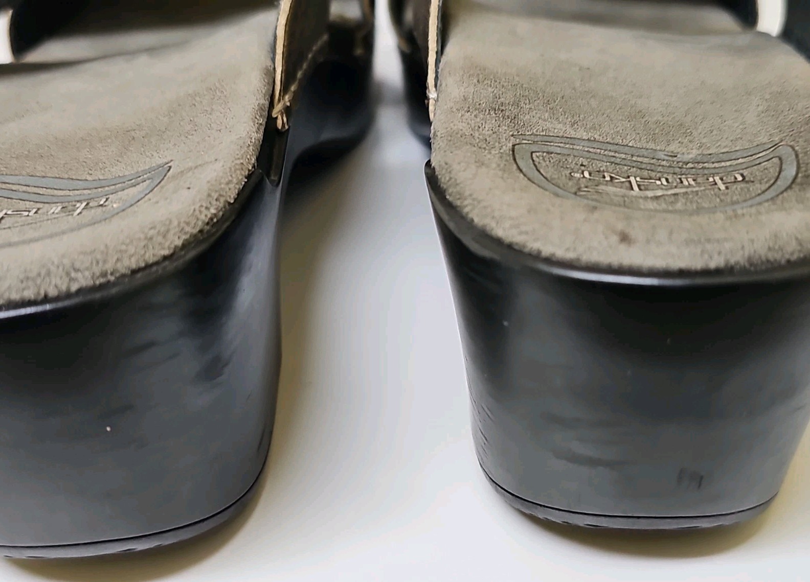 Dansko Sophie Platform Sandals Silver Metallic & Black Women’s 41 US 10.5 Staps