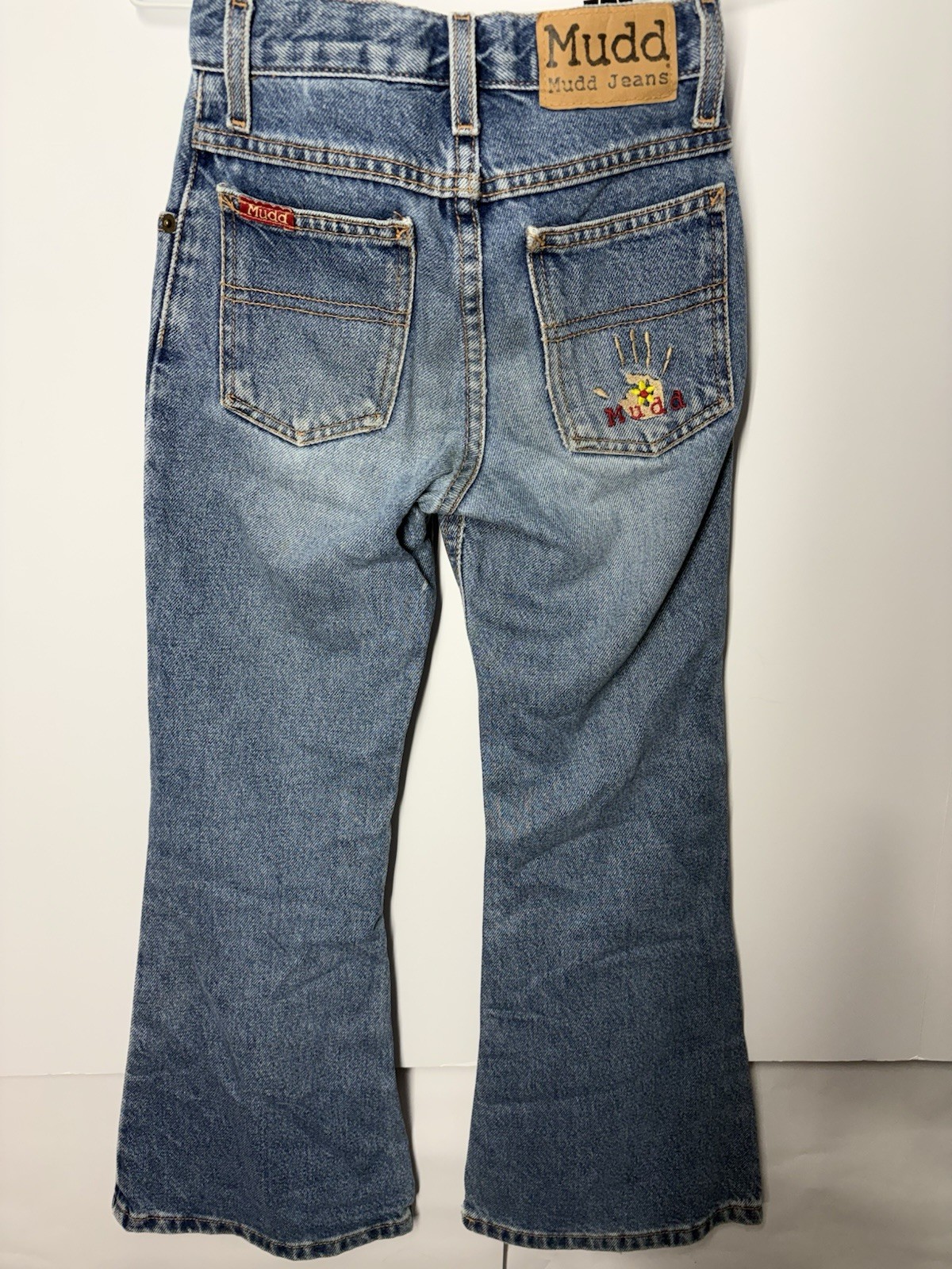 Vintage Y2K Mudd Jeans Girls Size 7 Light Wash 100% Cotton Low Rise Denim 90s