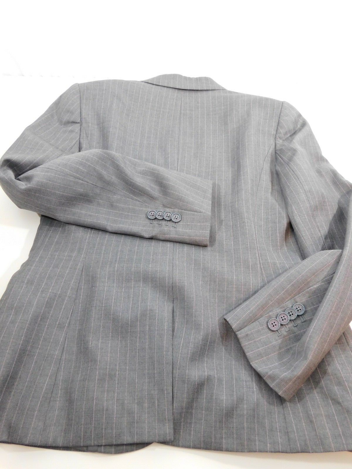 Brooks Brothers “346” Women’s Gray Pinstriped Wool Blazer Bemberg Cupro Lining 6