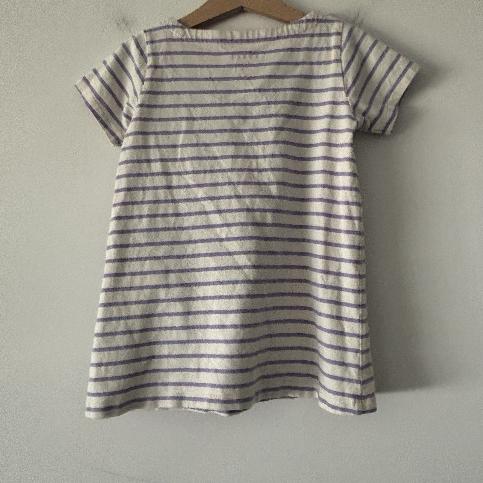 Mini Boden Striped Short Sleeve Cat Purse Tunic Top Size 4-5 Preppy School Play