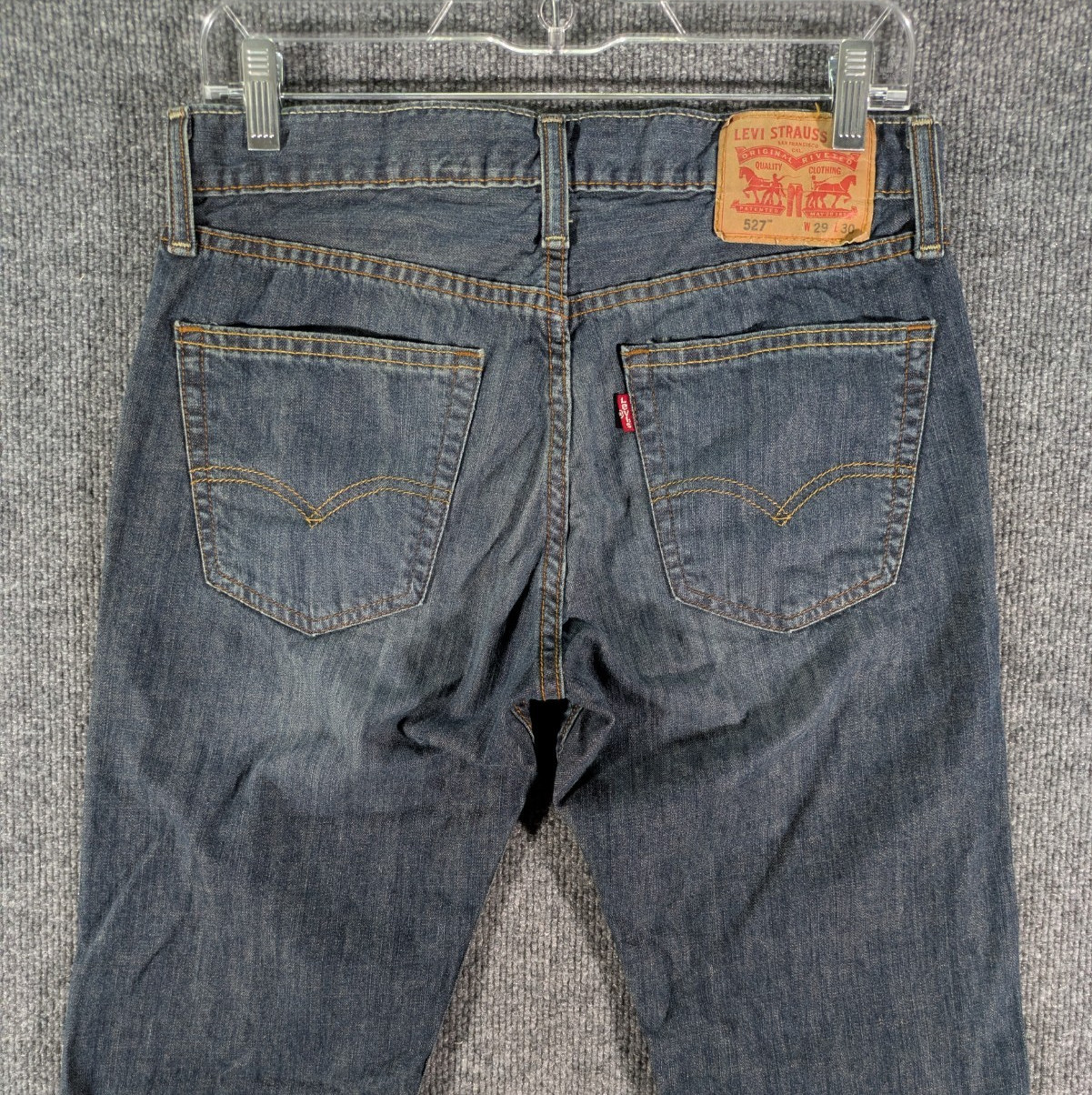 Levis 527 Slim Bootcut Jeans Mens 29×30 Medium Wash Blue Denim Low Rise Cowboy