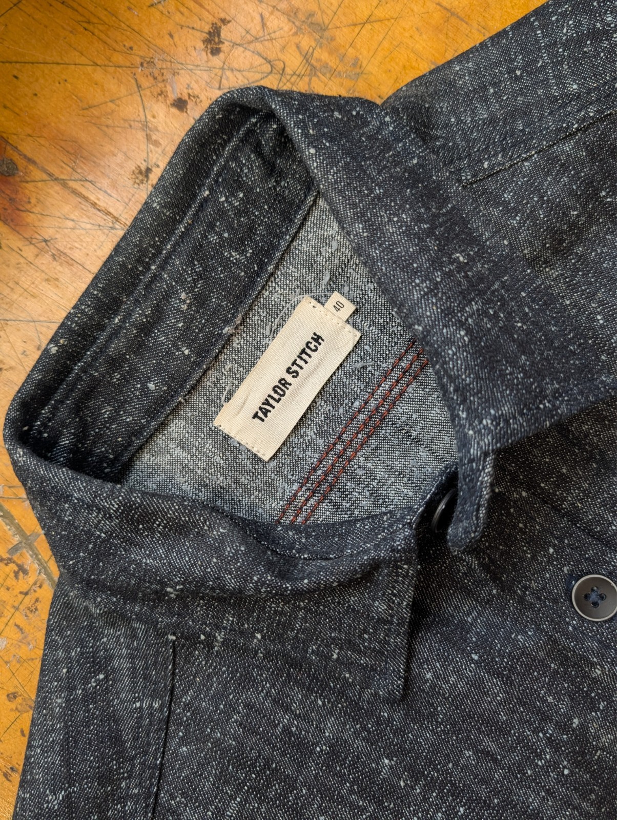 Rare Taylor Stitch The Utility Shirt in Heavy Slub Denim – Medium 40