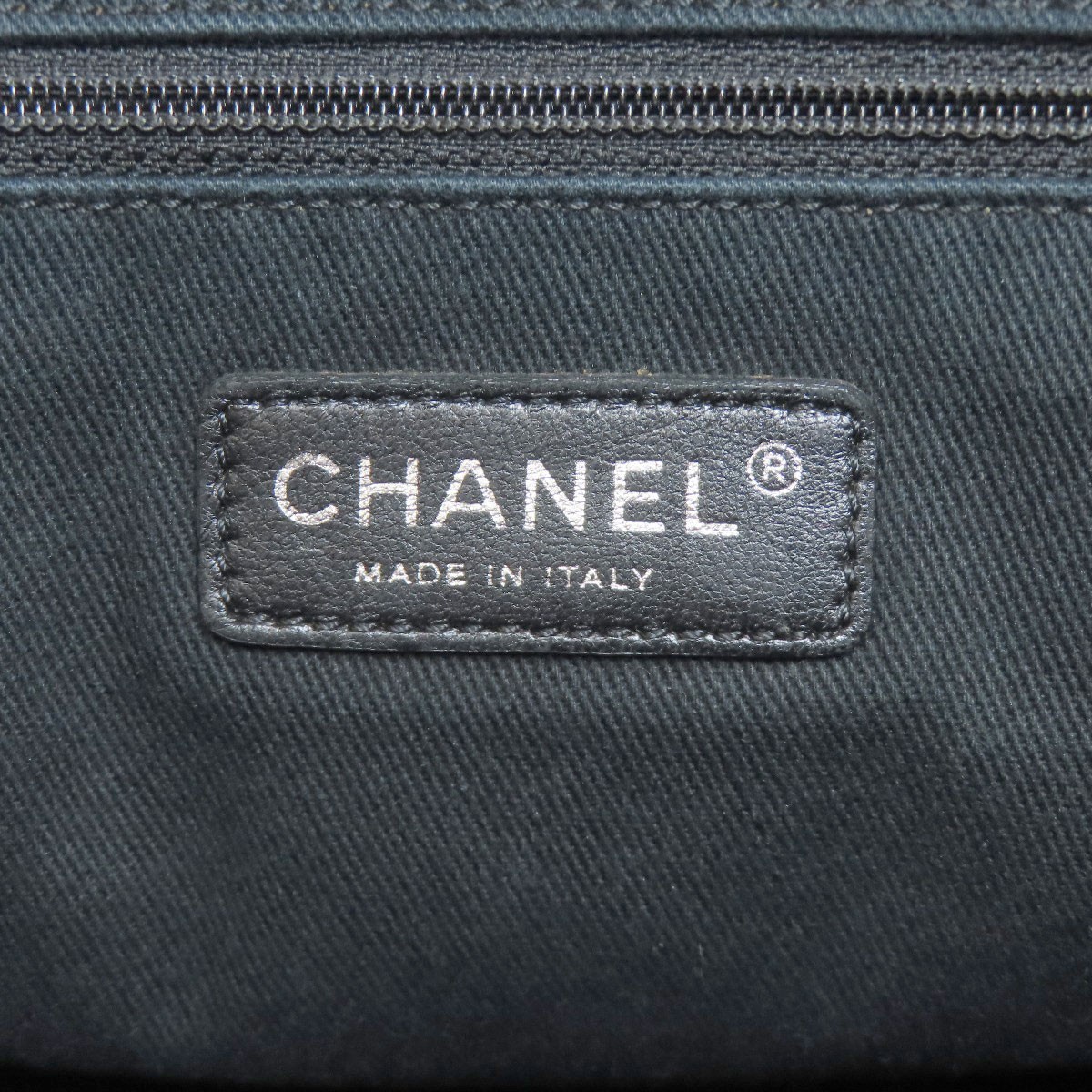 CHANEL Deauville SilverHardware Tote Bag Canvas Ladies [Used]