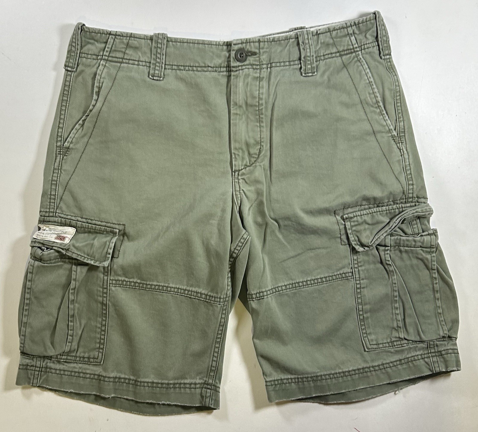 Denim & Supply Ralph Lauren Cargo Shorts Green Tactical Army 34 19.25×22.75 VTG