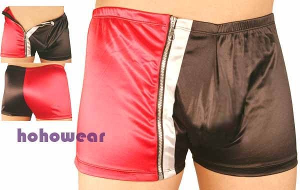 Men’s Lace Sexy Mini Boxer w/Zipper Panties Underwear #312 XL