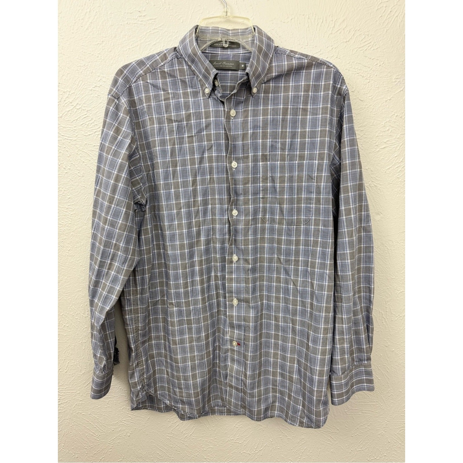 Daniel Cremieux Signature Collection Glen Plaid Button Down Shirt Men’s Medium