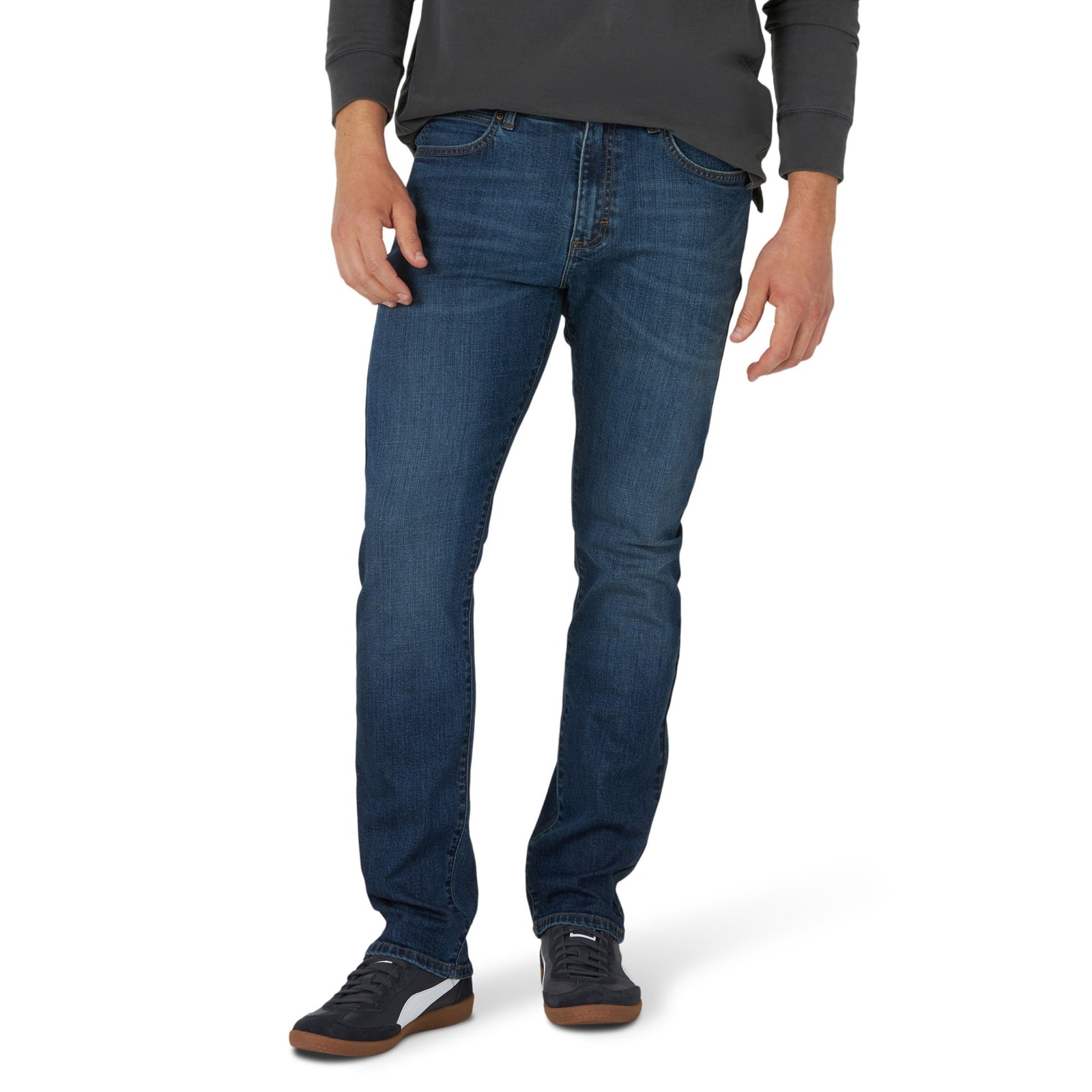 Lee Men’s Active Stretch Flex Blue Demin Slim Straight Fit Jeans Pants: 28×30