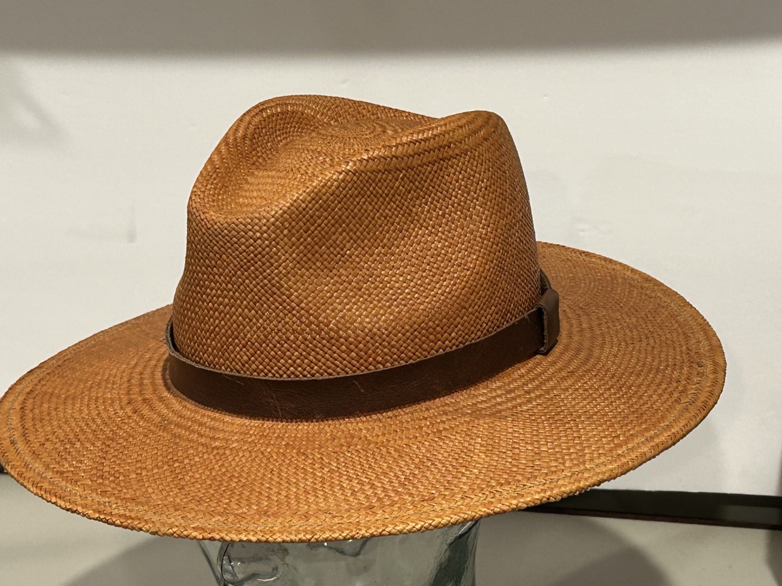 Goorin Bros Toquilla Panama Straw Flat Brim Fedora Hat Sz 7 SHARP – NEW