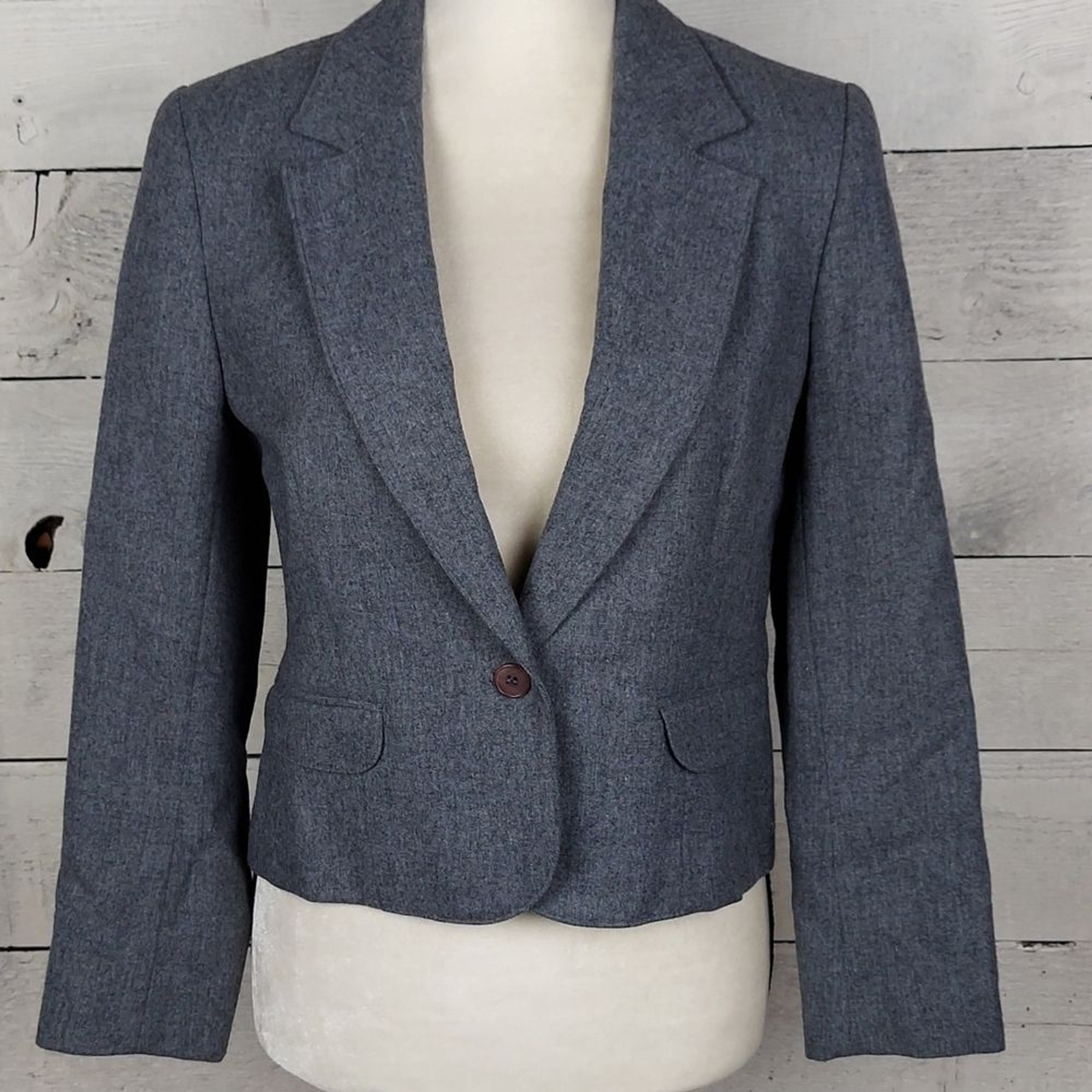 Vintage Pendleton Blazer 10 petite 100% Virgin Wool Short Lined Single Breasted