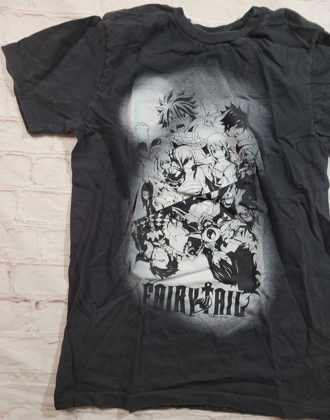 Fairy Tail T-Shirt Size Small Character Manga Anime Black Japanese