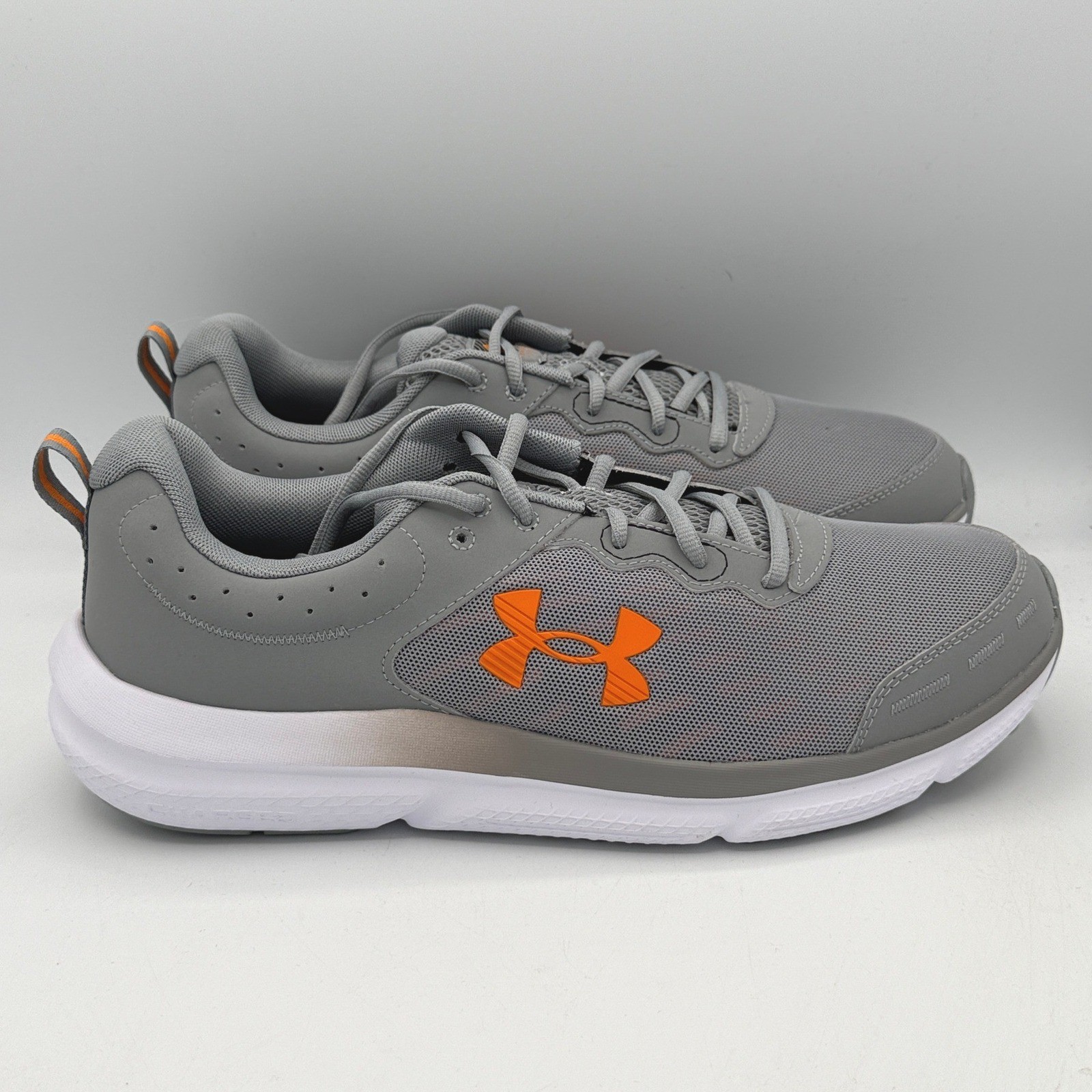 Under Armour Charged Assert 10 Running Shoes Mens 13 Gray Orange 3026175-105