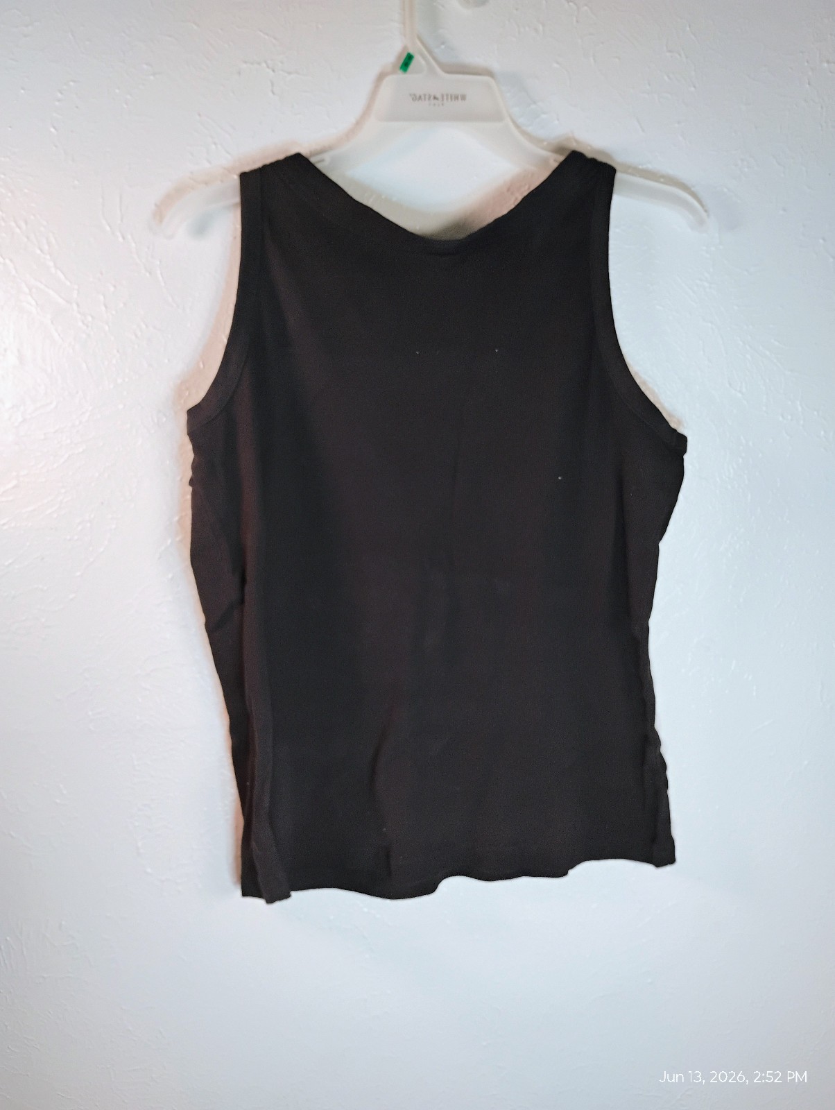 Avenue Black Ribbed Tank Round Neck Plus Size 26/28