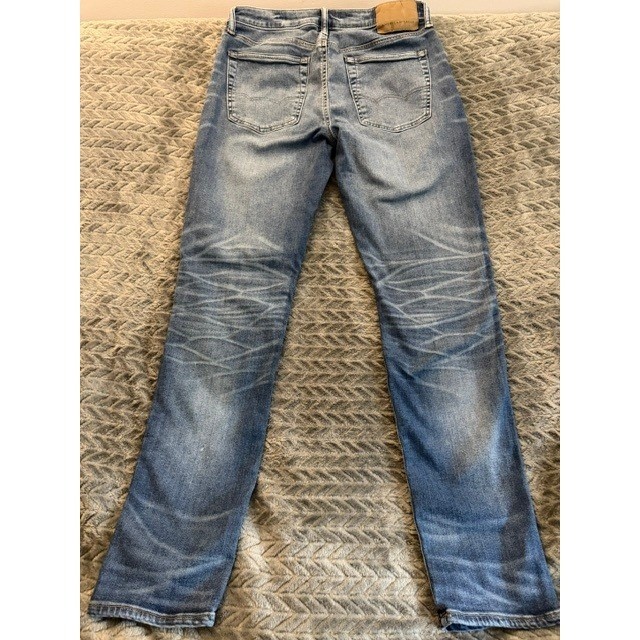 American Eagle Airflex 360 Slim Jeans Mens 31×32 Blue Medium Wash Whiskered 0159