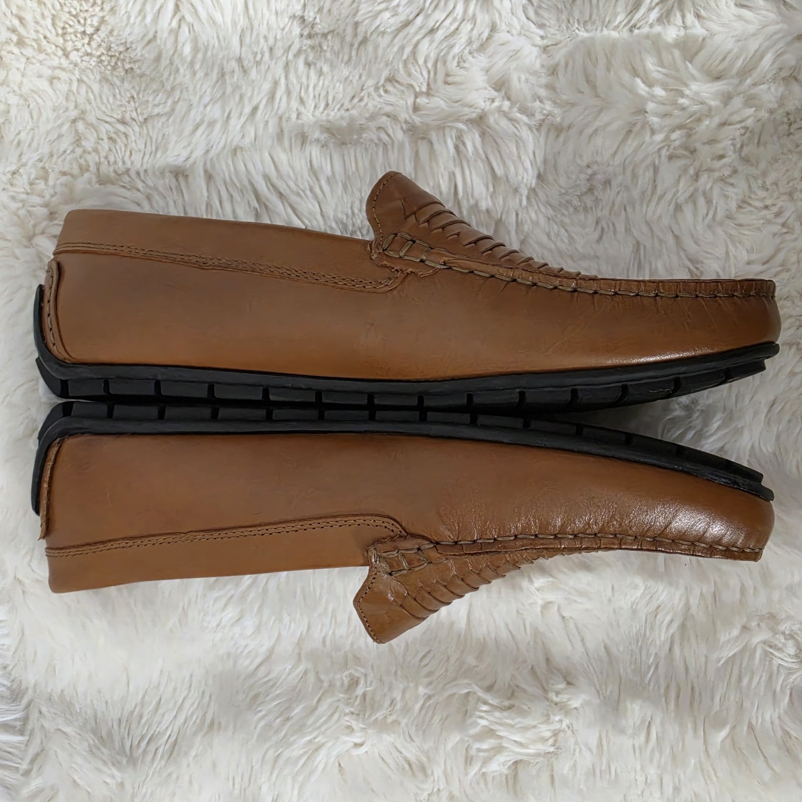 Blake Mckay Tucson Shoes Men’s 8 M Brown Leather Slip On Moccasin Driving Loafer