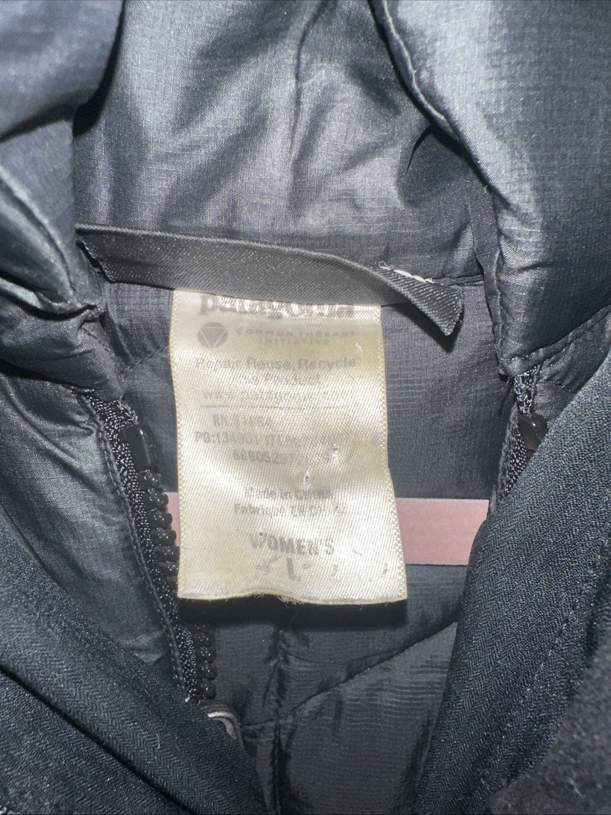 Patagonia 3-in-1 Tres Down Parka Jacket Womens Large BLACK Mint Condition