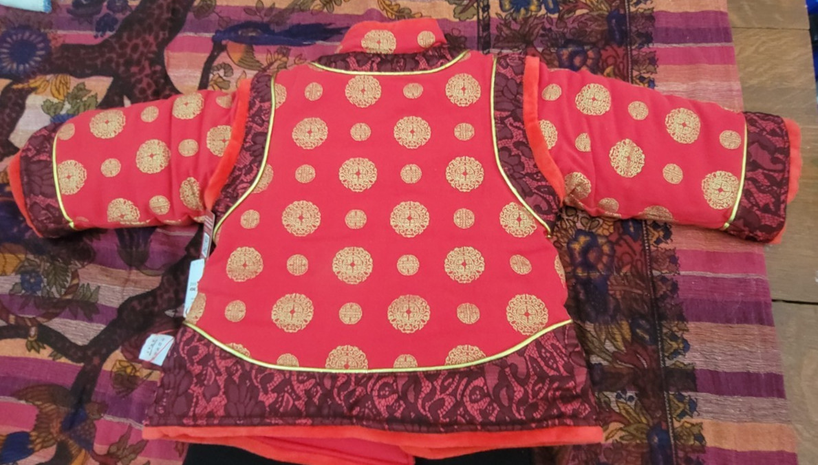 NWT traditional Chinese New Year Tang suit Child Quilted Jacket Pants Bobcat