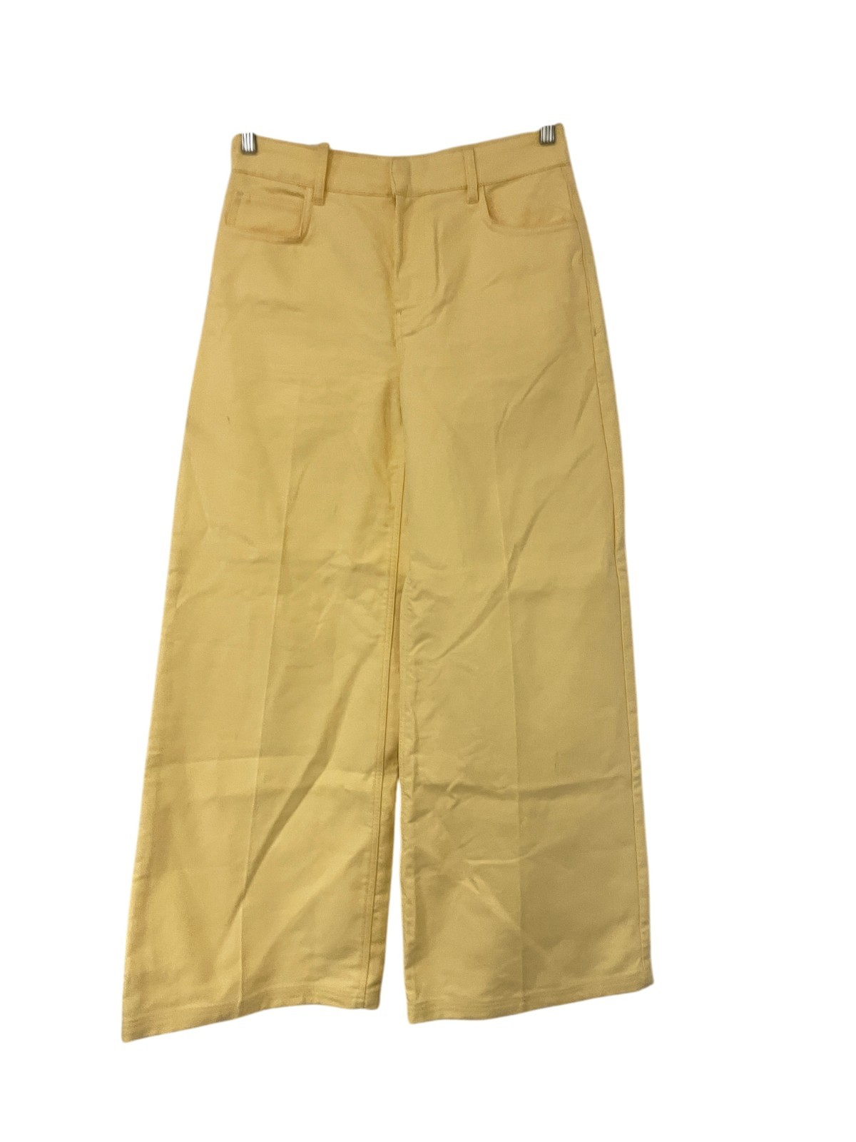 Zara Womens Wide Leg Pants trousers Hi Rise EU 36 US 4 Yellow 5216/064 NWT