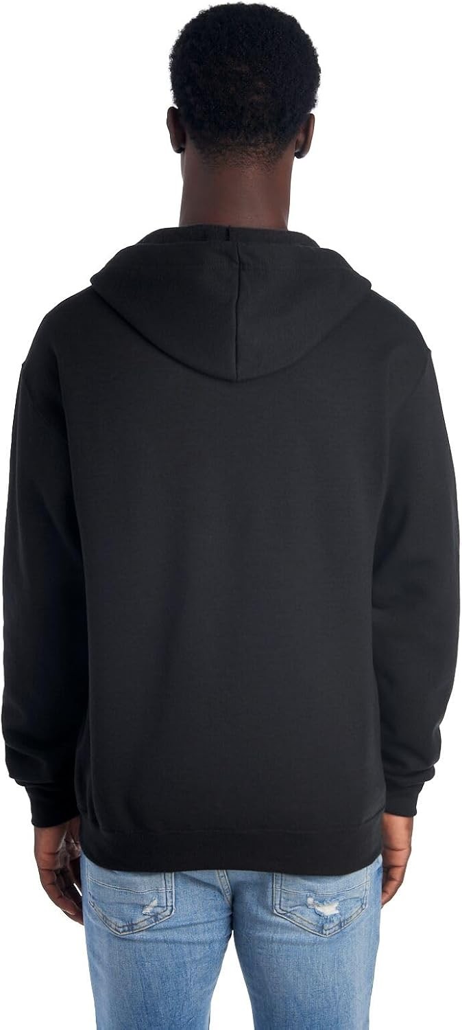 Jerzees Men’s NuBlend Fleece Hoodies & Sweatshirts, Large, Full Zip – Black