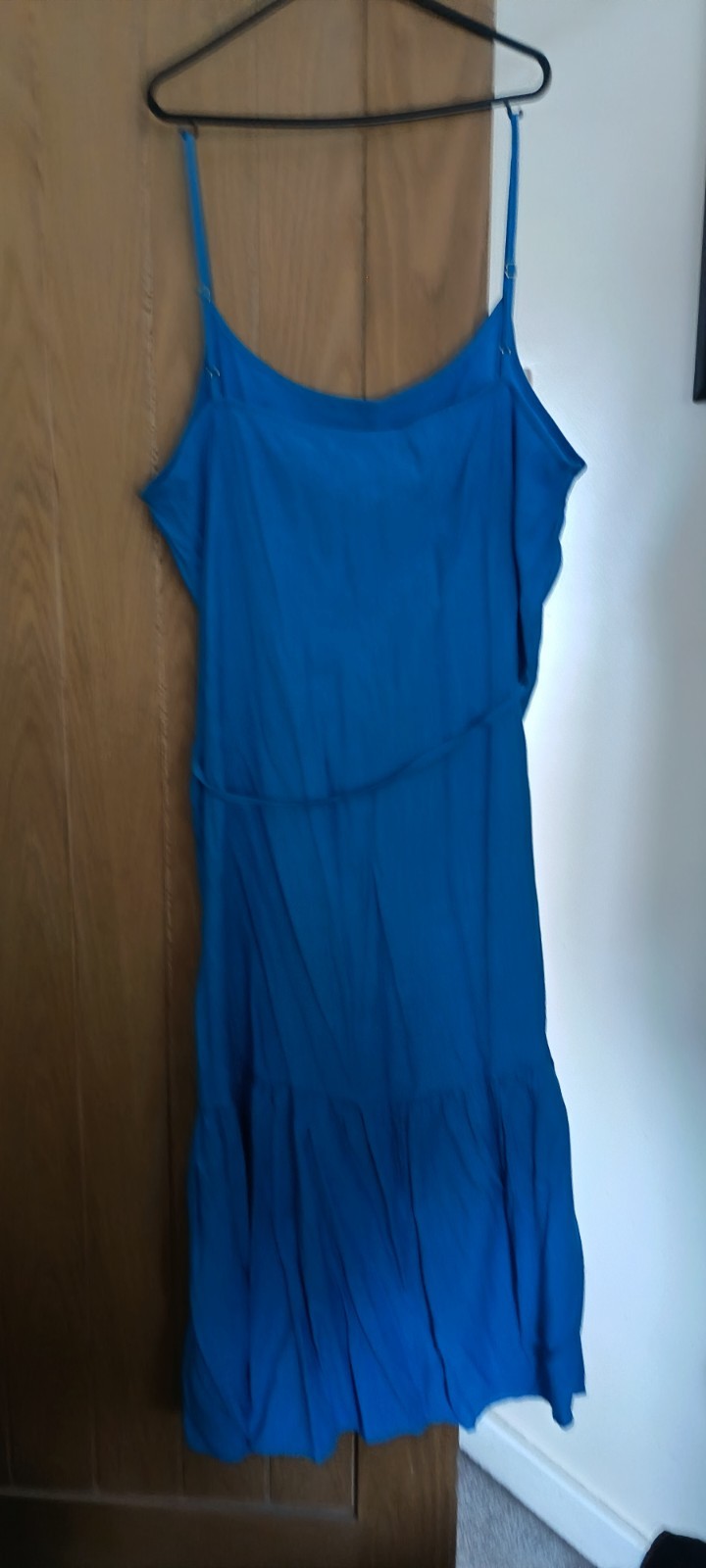 NUTMEG Maxi Dress Size 22 Blue Stretch Strappy Summer Holiday Casual