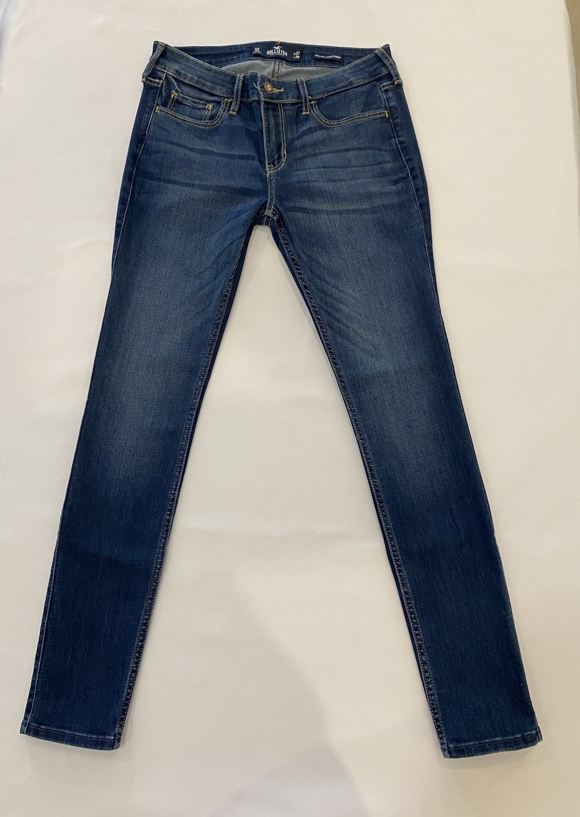 Hollister Women’s Jeans Curvy Low-Rise Dark Wash Super Skinny Size 5S (W27 L28)