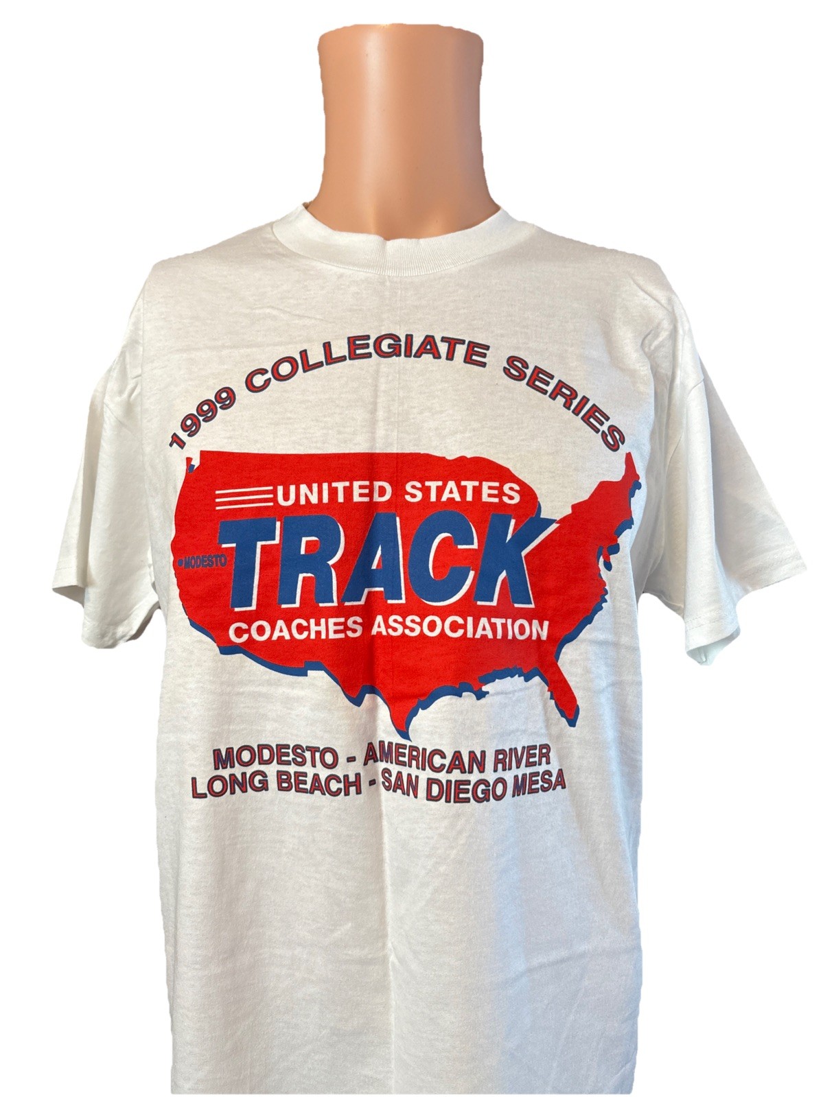 NEW Vintage 1999 Collegiate Series United States Track & Field Coaches Shirt M