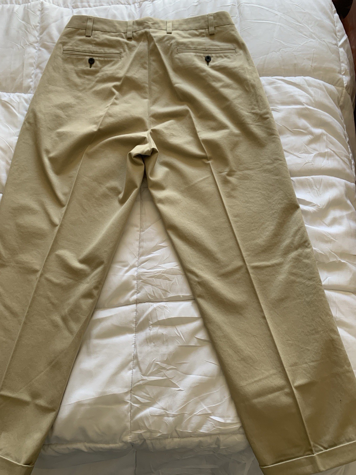 Orvis Classic 1856 Khaki Cotton Twill Flat Front Straight Chino Pants 36 NWOT