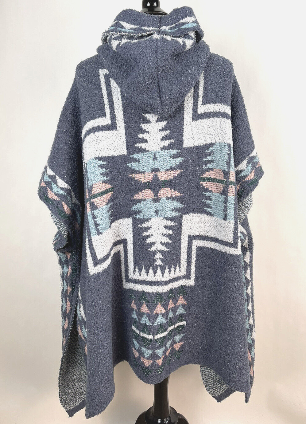 Davi & Dani Unicorn Tribe Berber Fleece Poncho Hoodie Oversized S M NWOT Soft