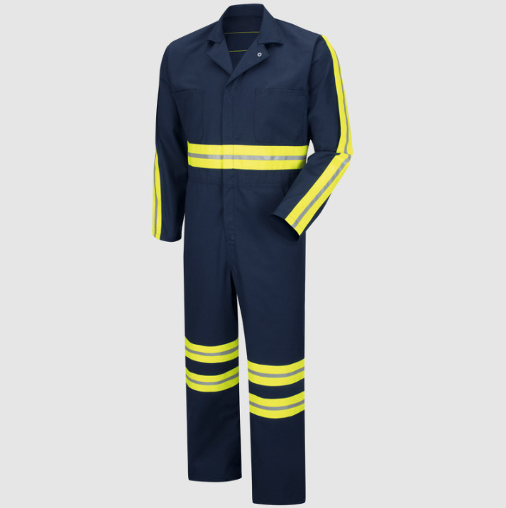 Men’s Hi-Vis Reflective Work Coveralls – Safety Industrial Utility Jumpsuit