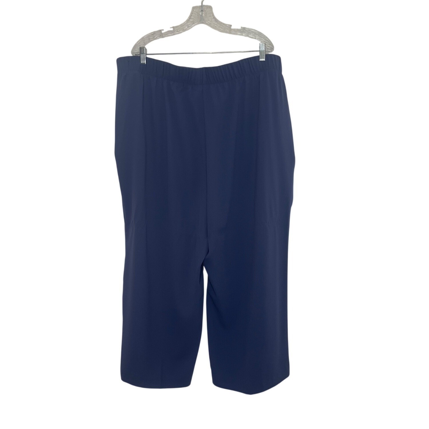 Terra & Sky Elastic Waist Pants Lightweight Recycled Polyester 2X Blue New WOT