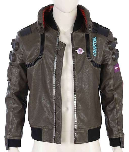 Handamde Cyberpunk 20-77 Inspired Samurai Real Sheepskin Leather Jacket