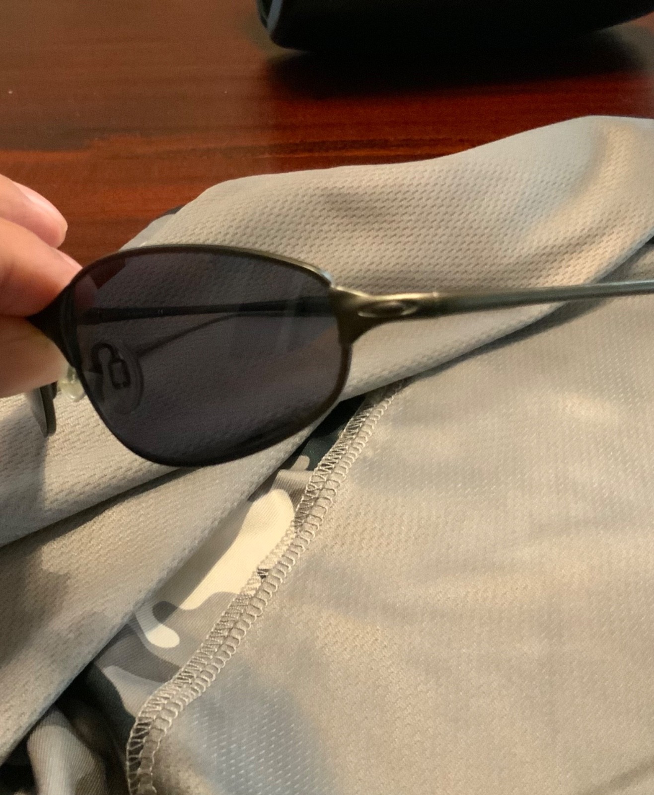 MADE IN USA Vintage Y2K Oakley A Wire 2.0 Spring Hinges Gray Lens Sunglasses