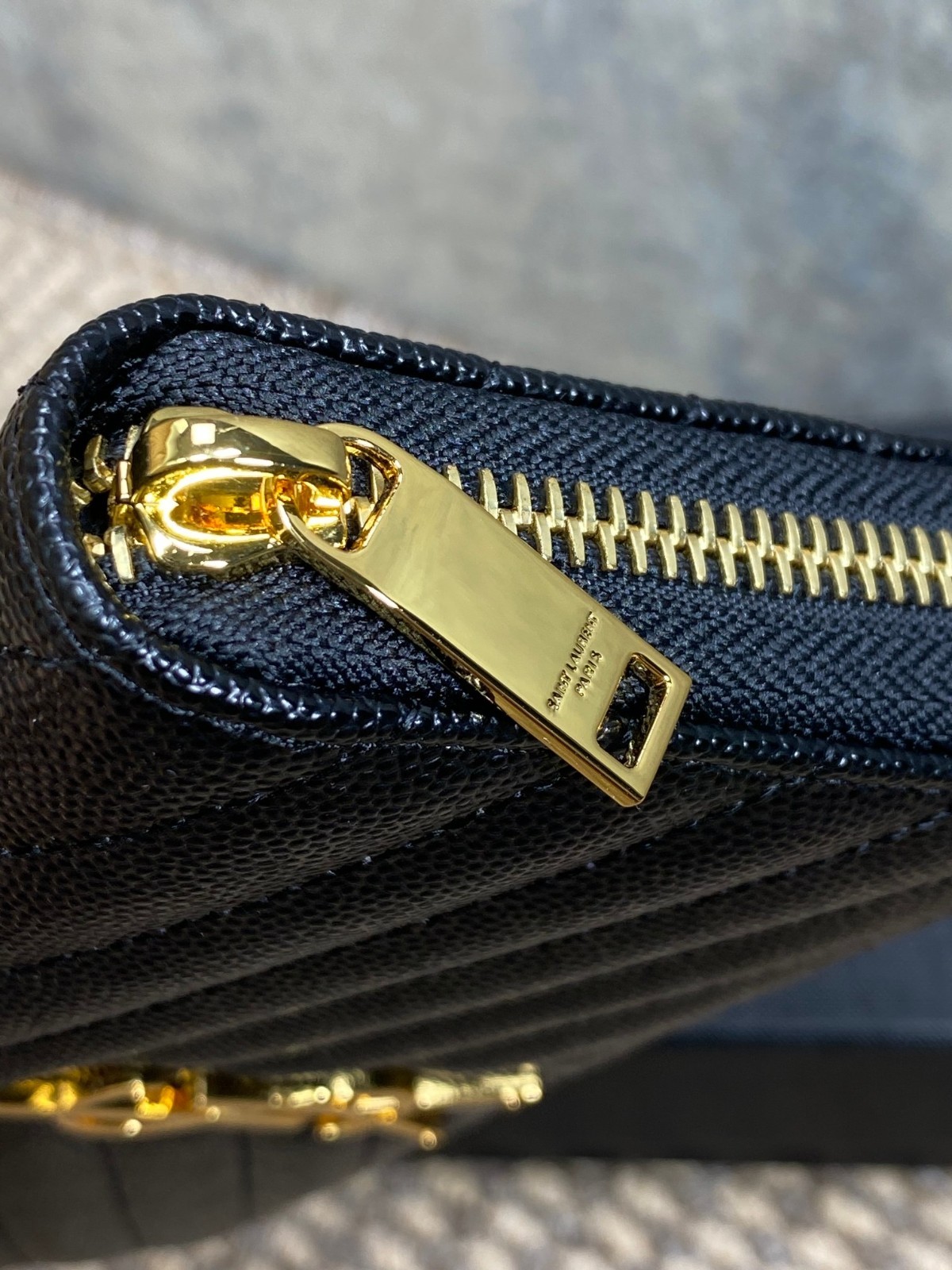 Saint Laurent Cassandre Matelassé Zip Around Long Wallet | 19cm × 9.5cm × 2.5cm