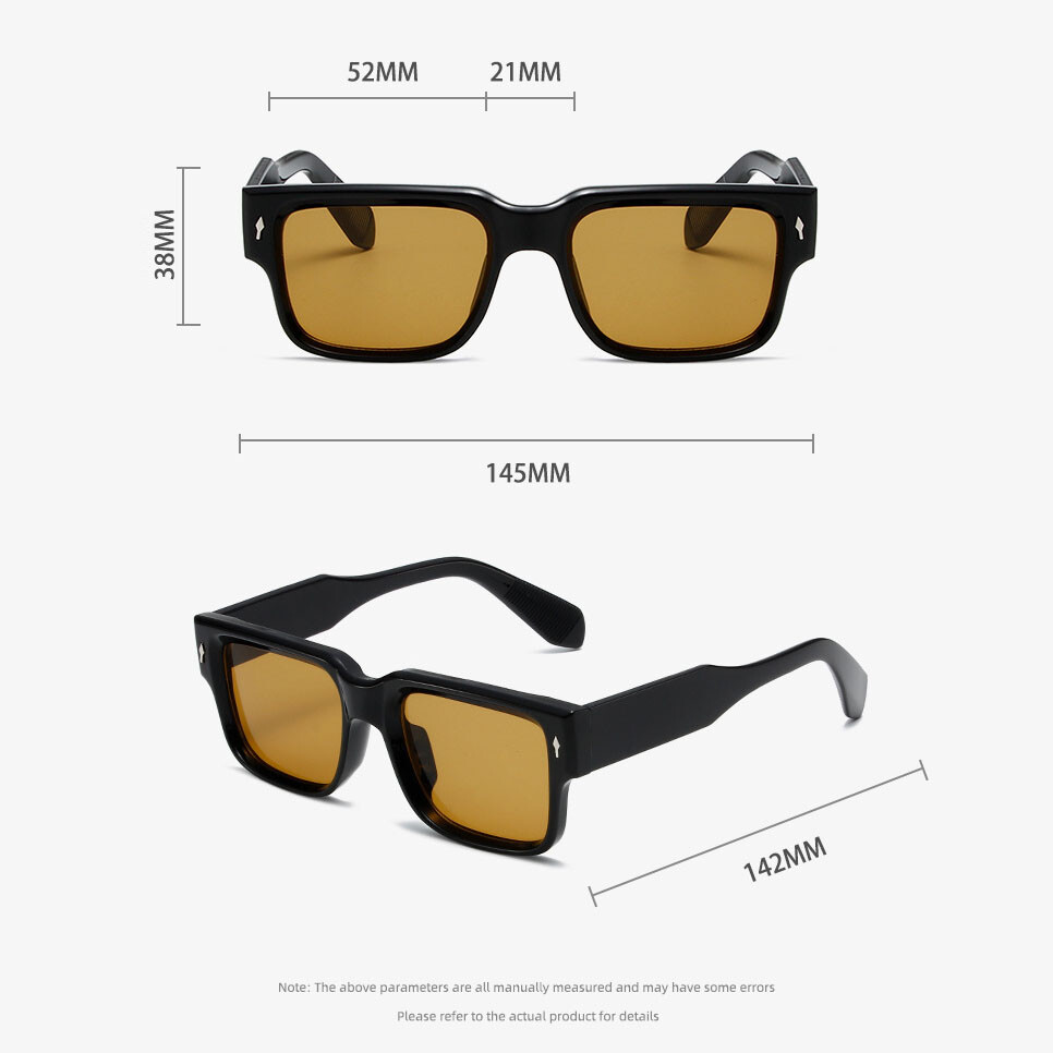 Unisex Square Fashion Sunglasses Classic Outdoor Traveling Shade Glasses UV400
